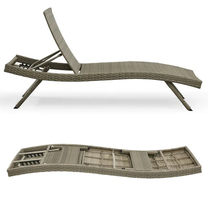 All Weather Wicker Chaise Lounge - Set of 2