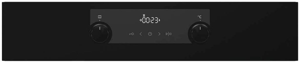 Gorenje 738971 Einbaubackofen-Set OptiBake Black Steam Pyro Set / 77L / Heißluft/Pyrolyse/ExtraSteam/GentleClose/AirFry/Pizzamode 300°C/PerfectGrill/Induktions-Kochfeld mit BridgeZone/schwarz