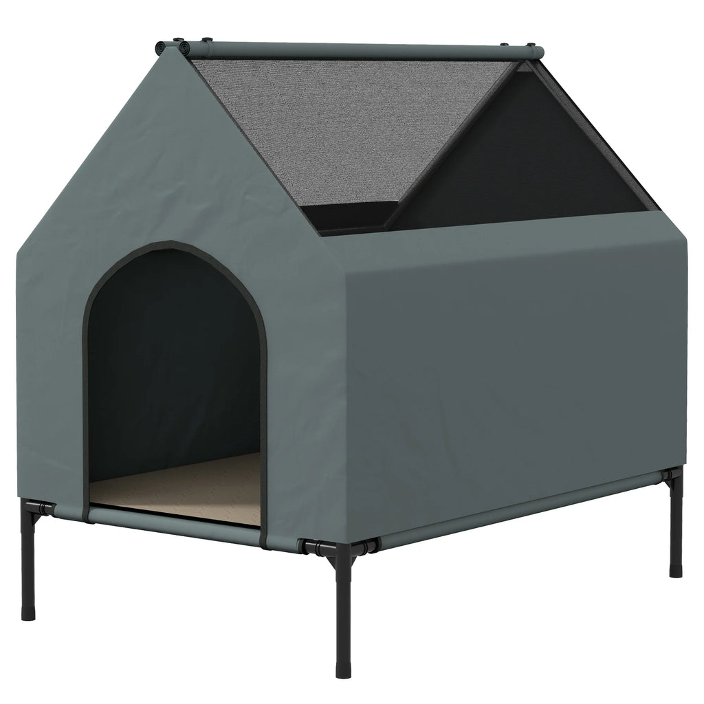 PawHut Hundehütte 81x54x78 cm mit Mesh-Fenster & Tragetasche