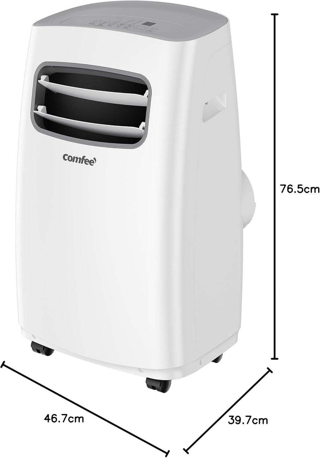 Comfee Mobiles Klimagerät MPPH-09CRN7, 9000 BTU 2,6kW, Kühlen&Ventilieren&Entfeuchten, Raumgröße bis 88m³(33㎡), Mobile Klimaanlage mit Abluftschlauch