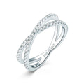 Eternity Cross Over Band Ring