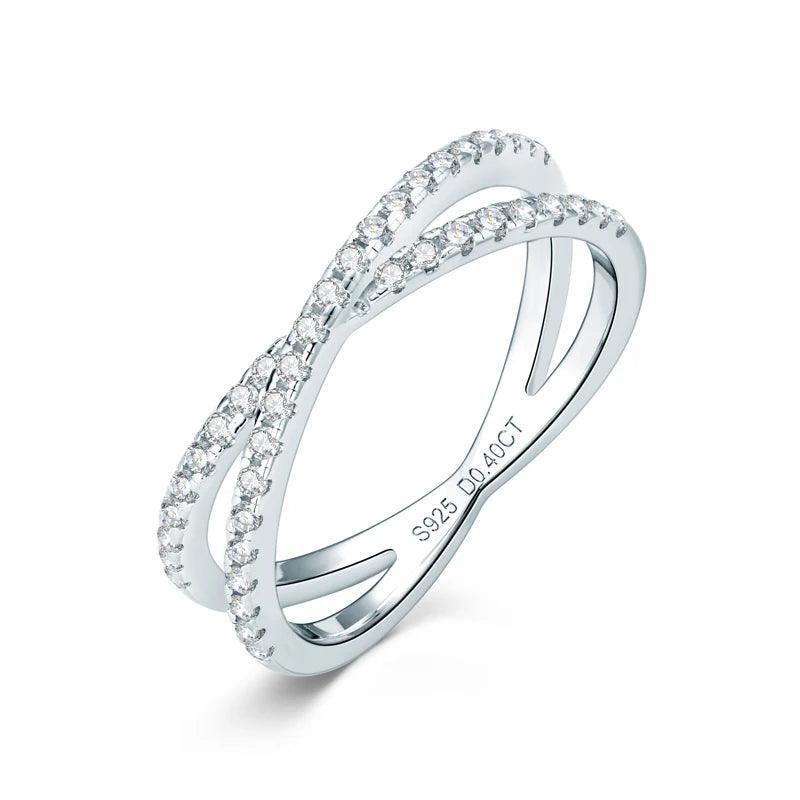 Eternity Cross Over Band Ring