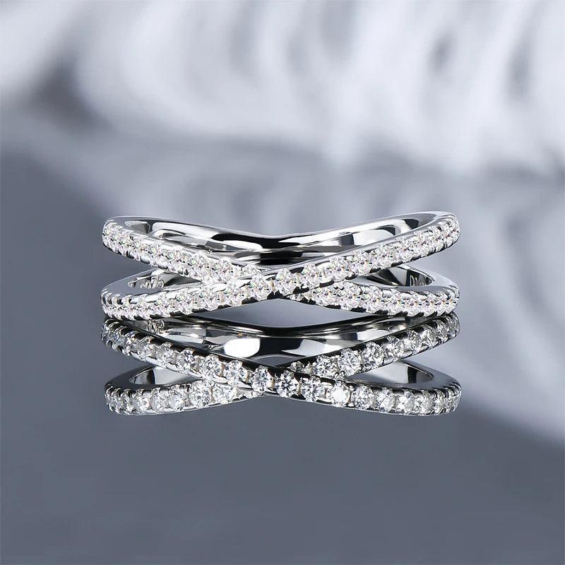 Eternity Cross Over Band Ring
