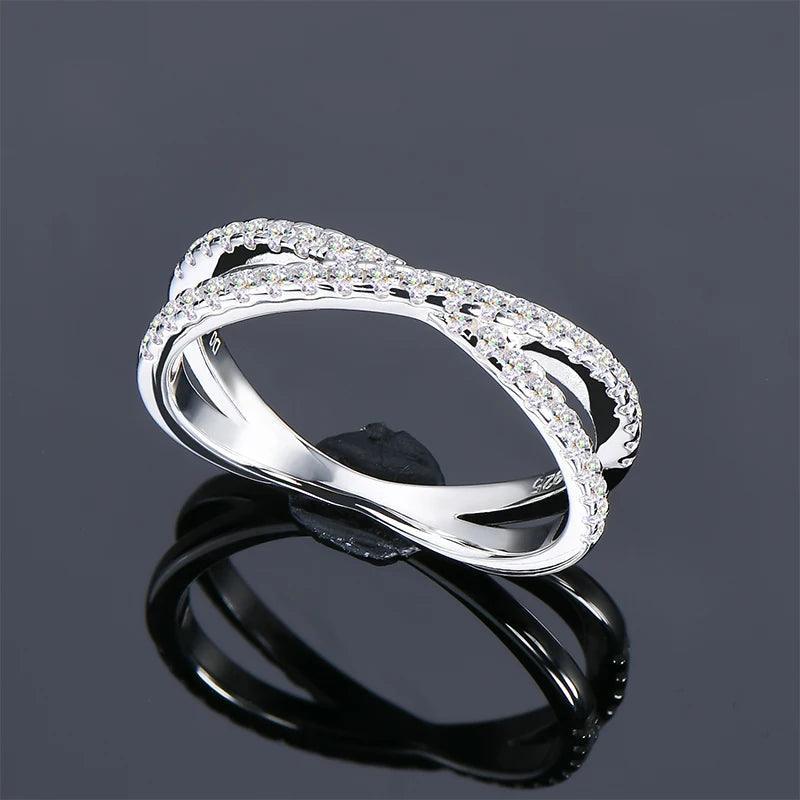 Eternity Cross Over Band Ring