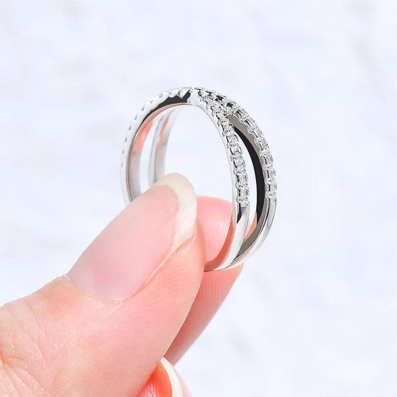 Eternity Cross Over Band Ring