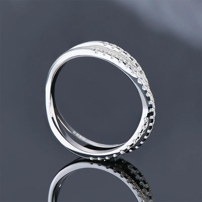 Eternity Cross Over Band Ring