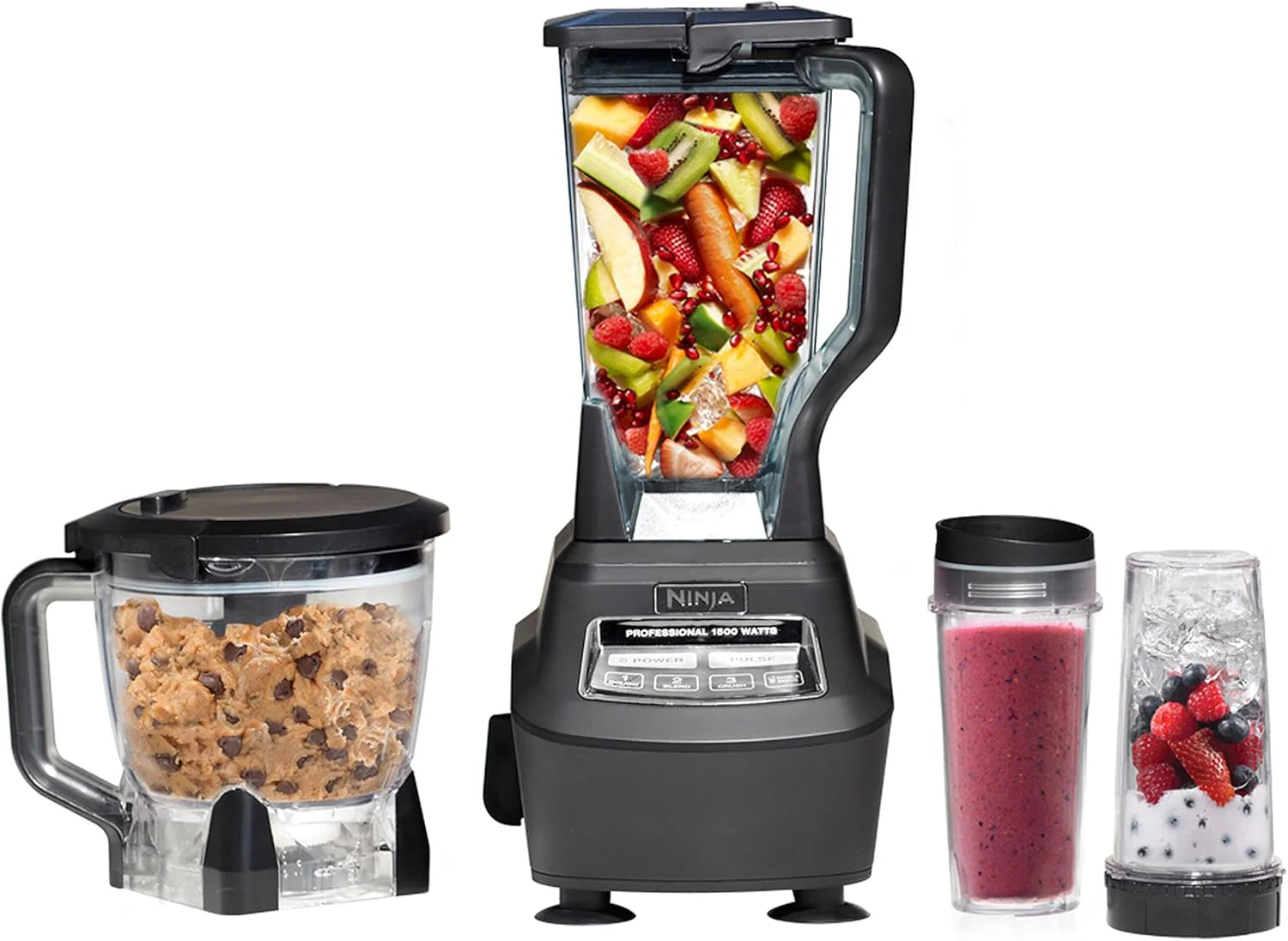 Ninja Mega Kitchen System, 1500-Watt, 72-Ounce Full-Size Blender and 8-Cup Food Processor with (2) 16-Ounce To-Go Cups