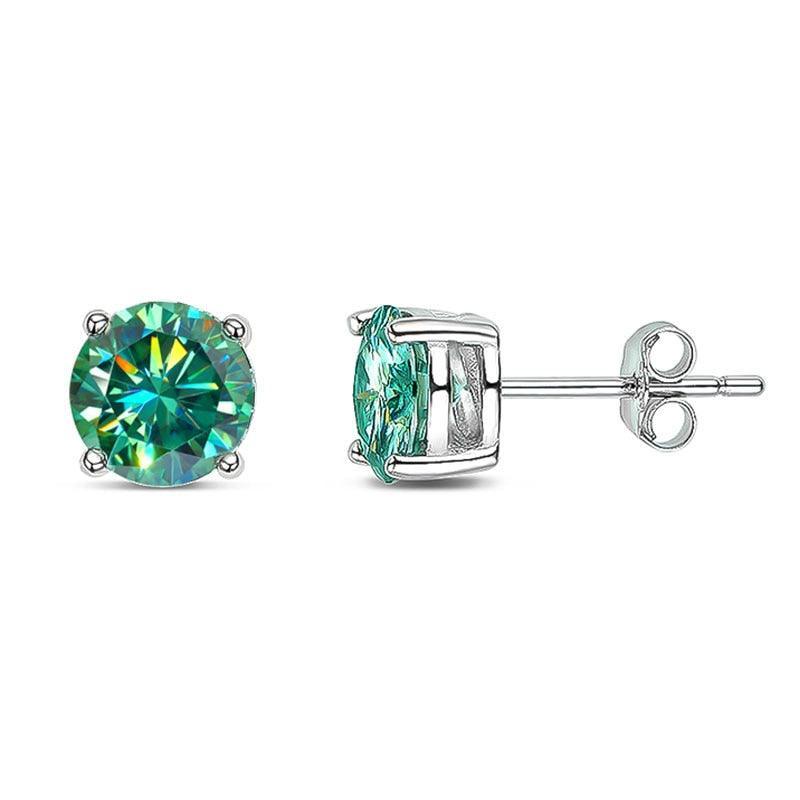 Green Stud Earrings