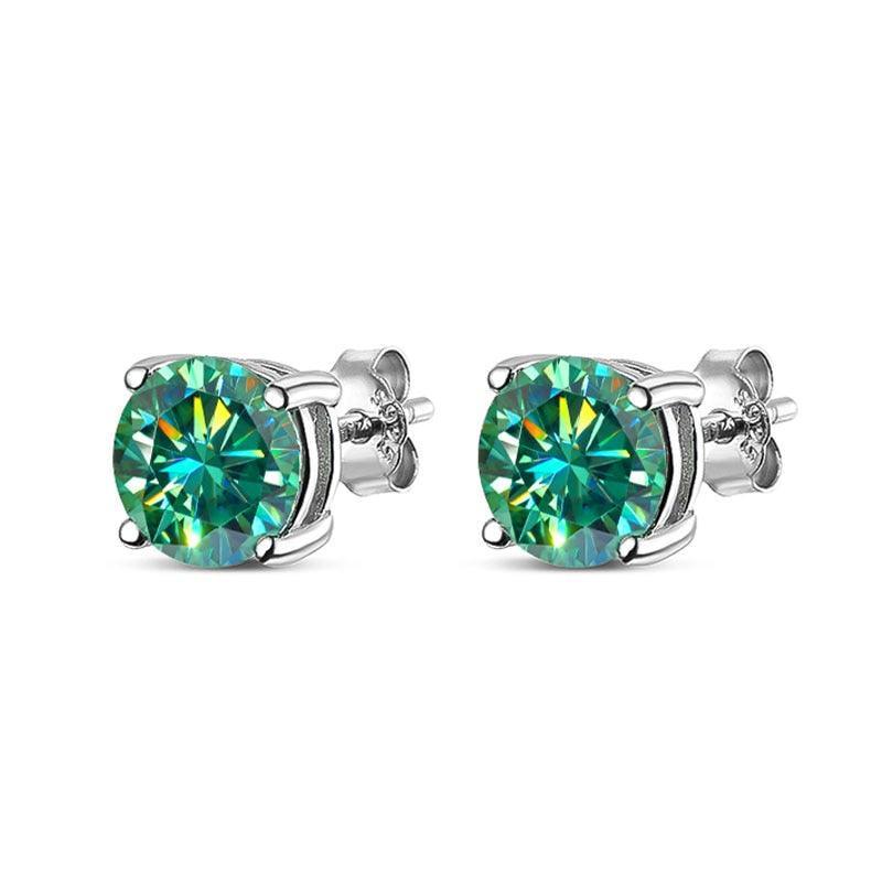 Green Stud Earrings