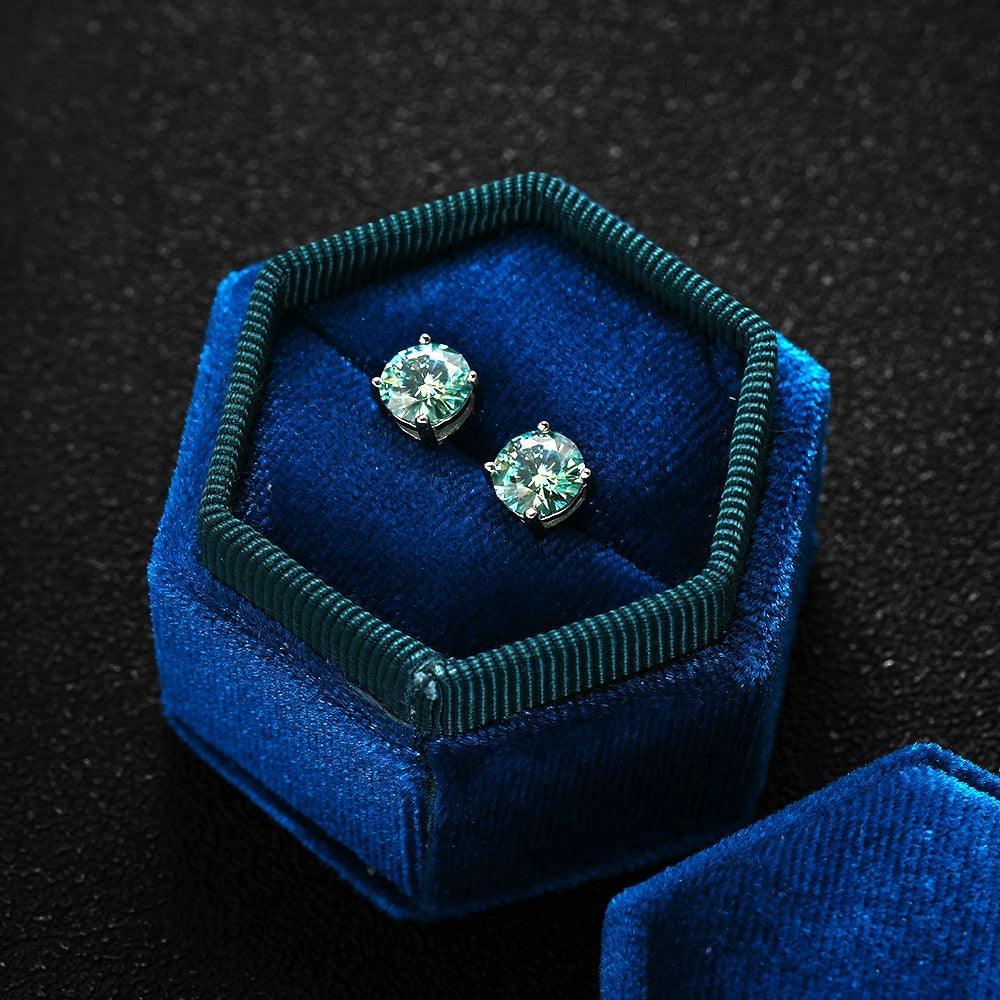 Green Stud Earrings