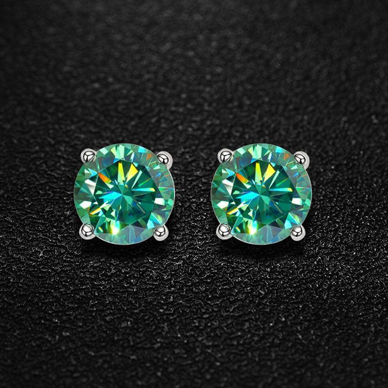Green Stud Earrings