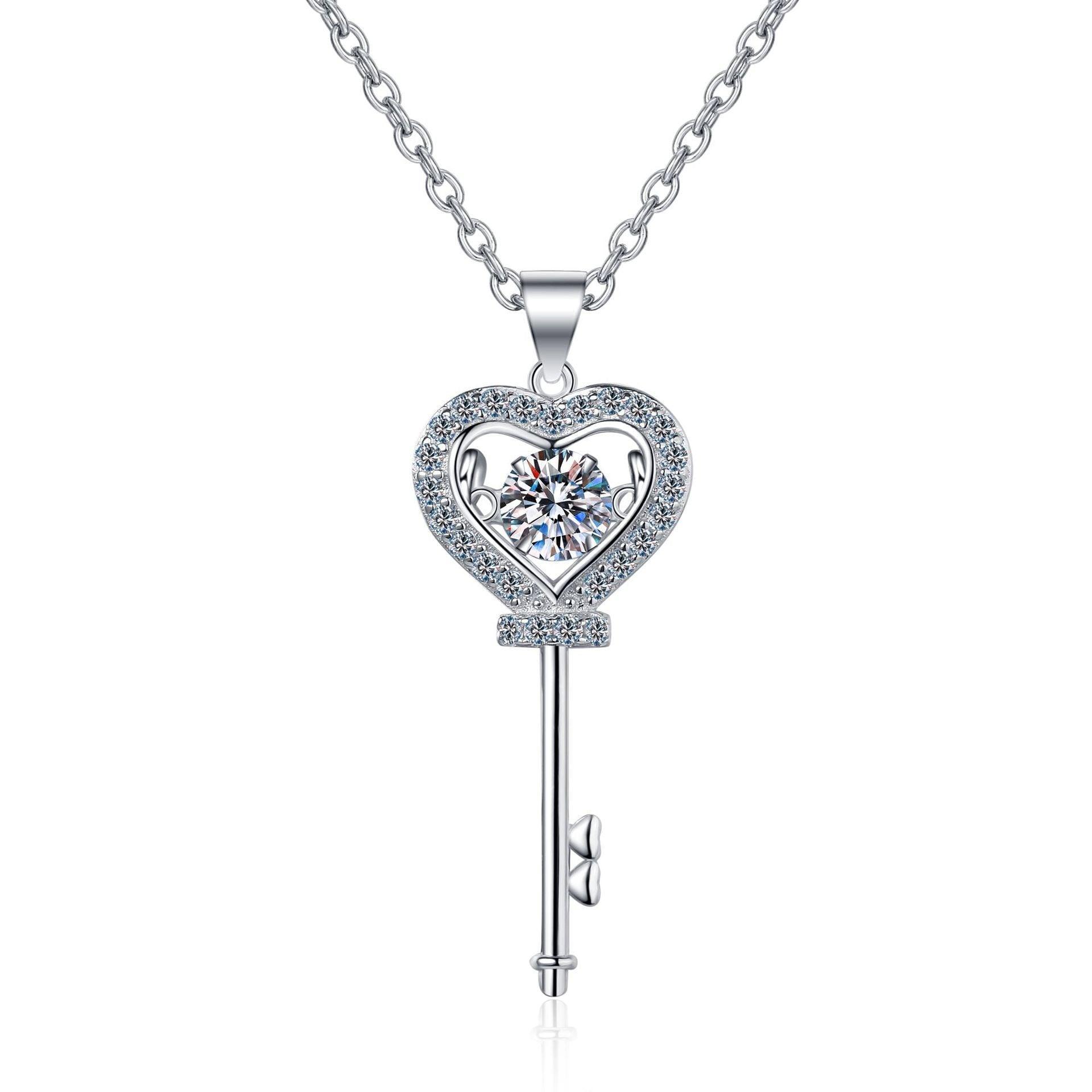 Heart Key Pendant Necklace