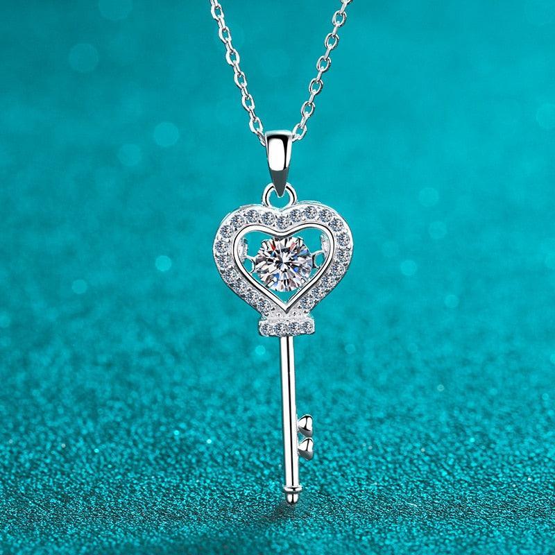 Heart Key Pendant Necklace