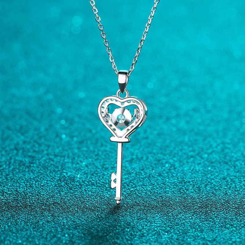 Heart Key Pendant Necklace