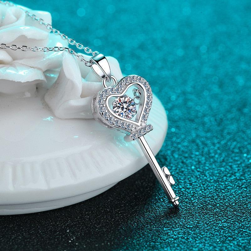 Heart Key Pendant Necklace