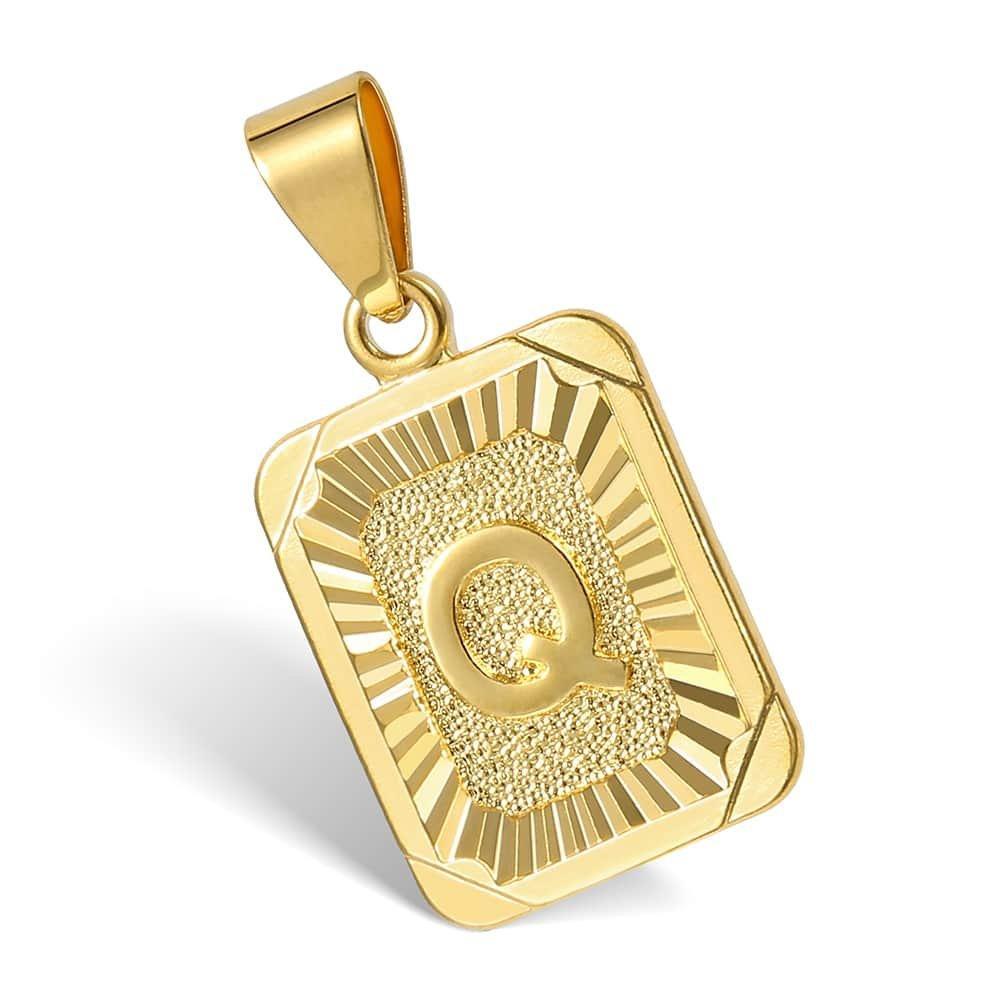 Letter Pendant Cuban Chain