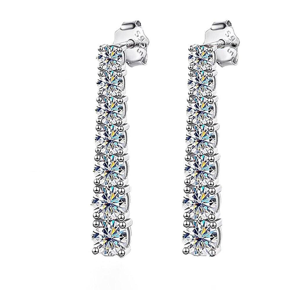 Long Sparkling Drop Earrings