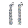 Long Sparkling Drop Earrings