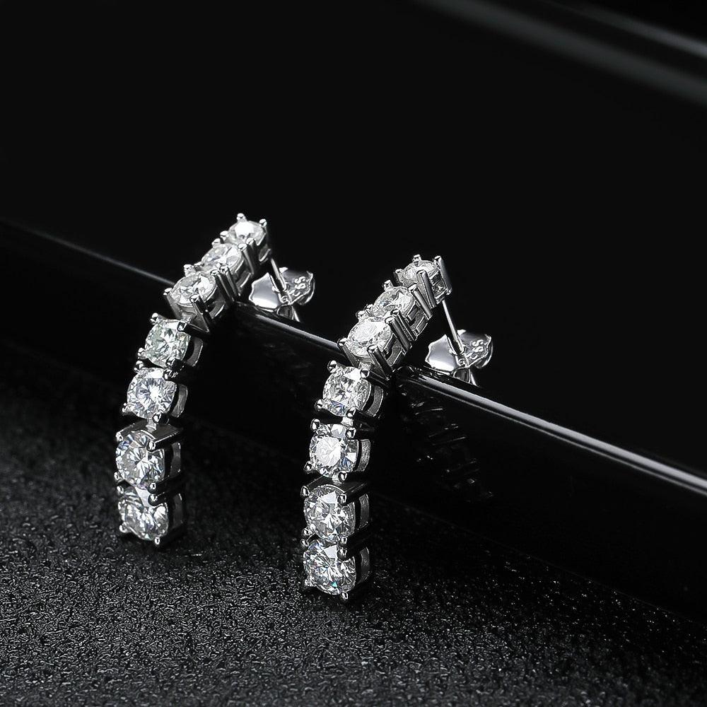 Long Sparkling Drop Earrings