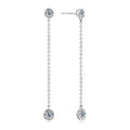 Long Tassel Dazzling Drop Earrings