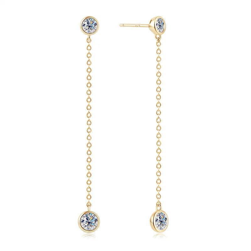 Long Tassel Dazzling Drop Earrings