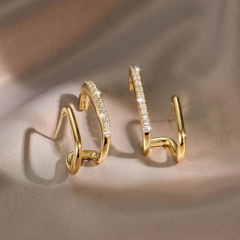 Luxurious U-Shaped Cuff Earrings