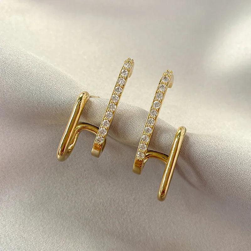 Luxurious U-Shaped Cuff Earrings