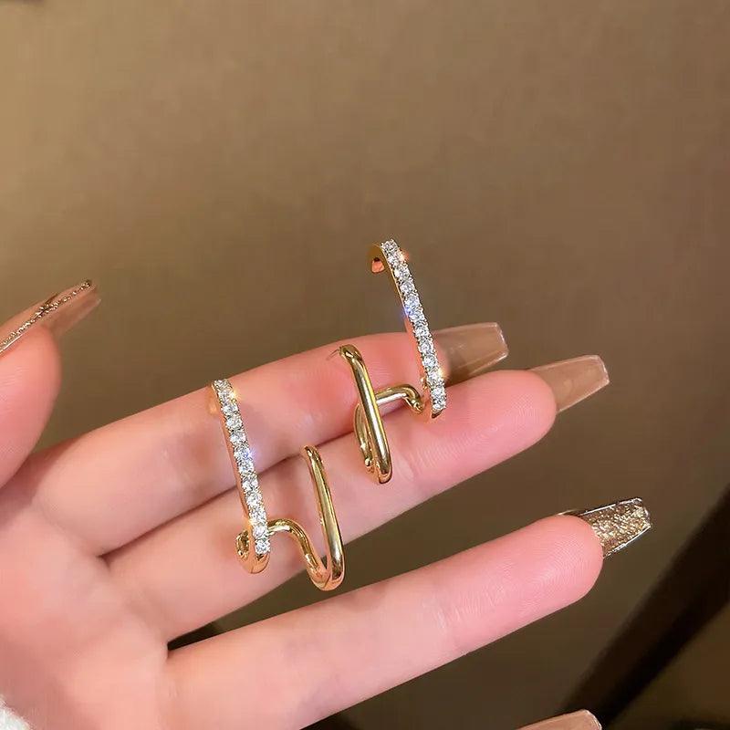 Luxurious U-Shaped Cuff Earrings