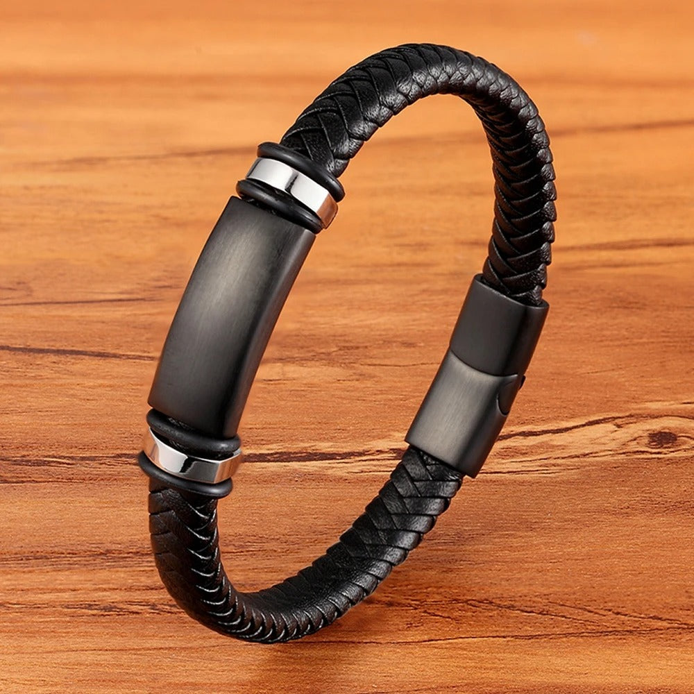 Trendy Men's Leather Bracelet