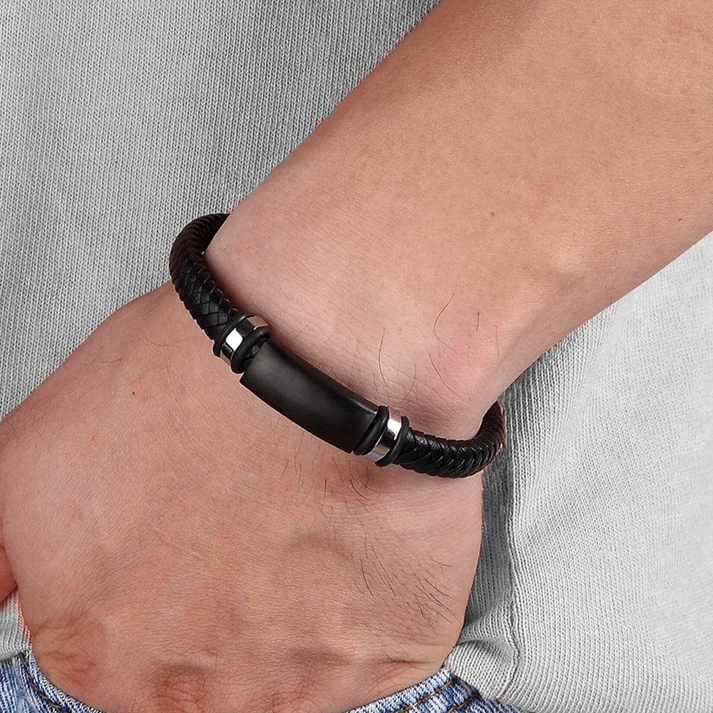 Trendy Men's Leather Bracelet