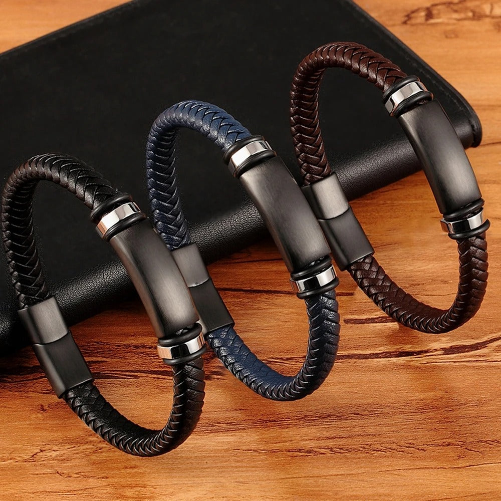 Trendy Men's Leather Bracelet