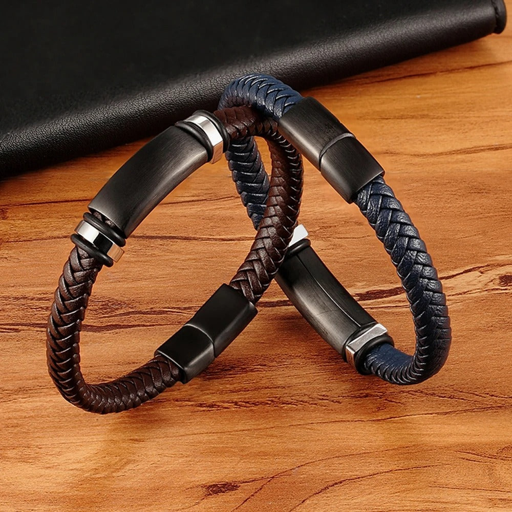 Trendy Men's Leather Bracelet
