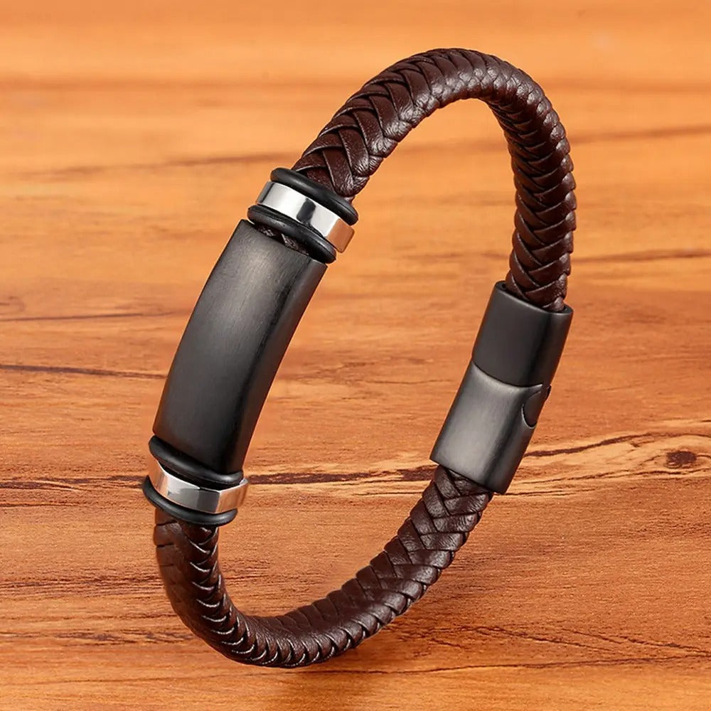 Trendy Men's Leather Bracelet