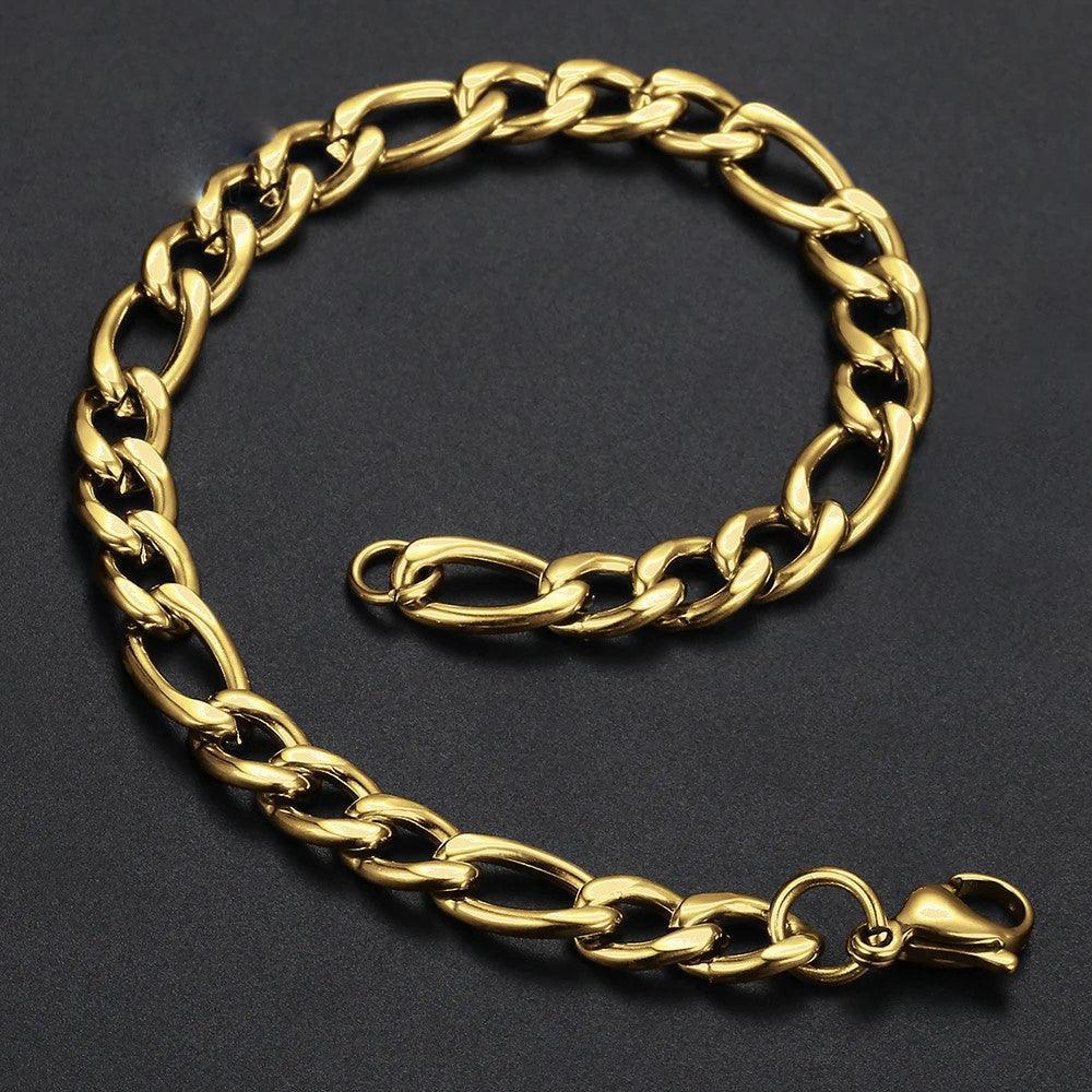 Men's Gold Silver Color Bracelet Link