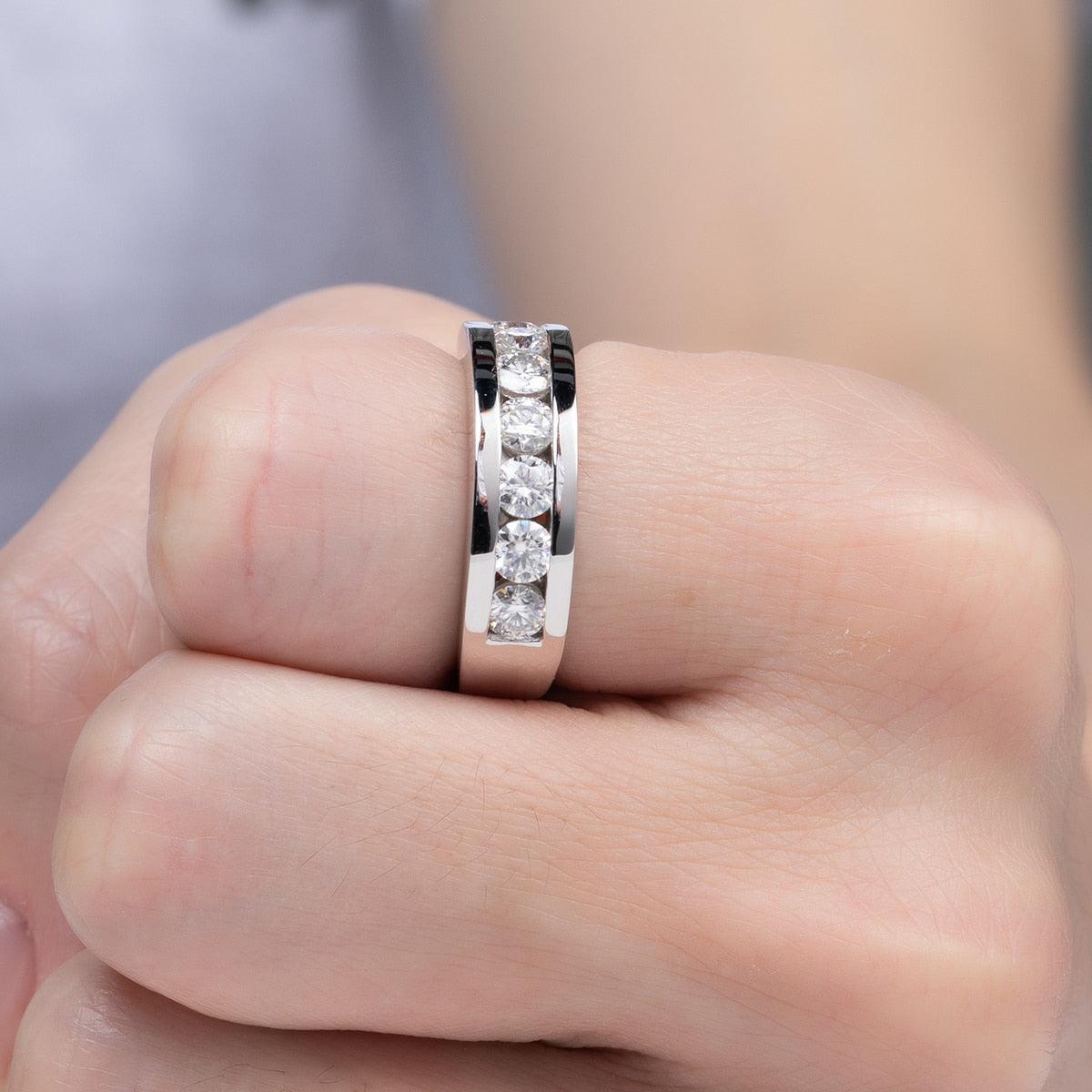 Men's Moissanite Band Ring
