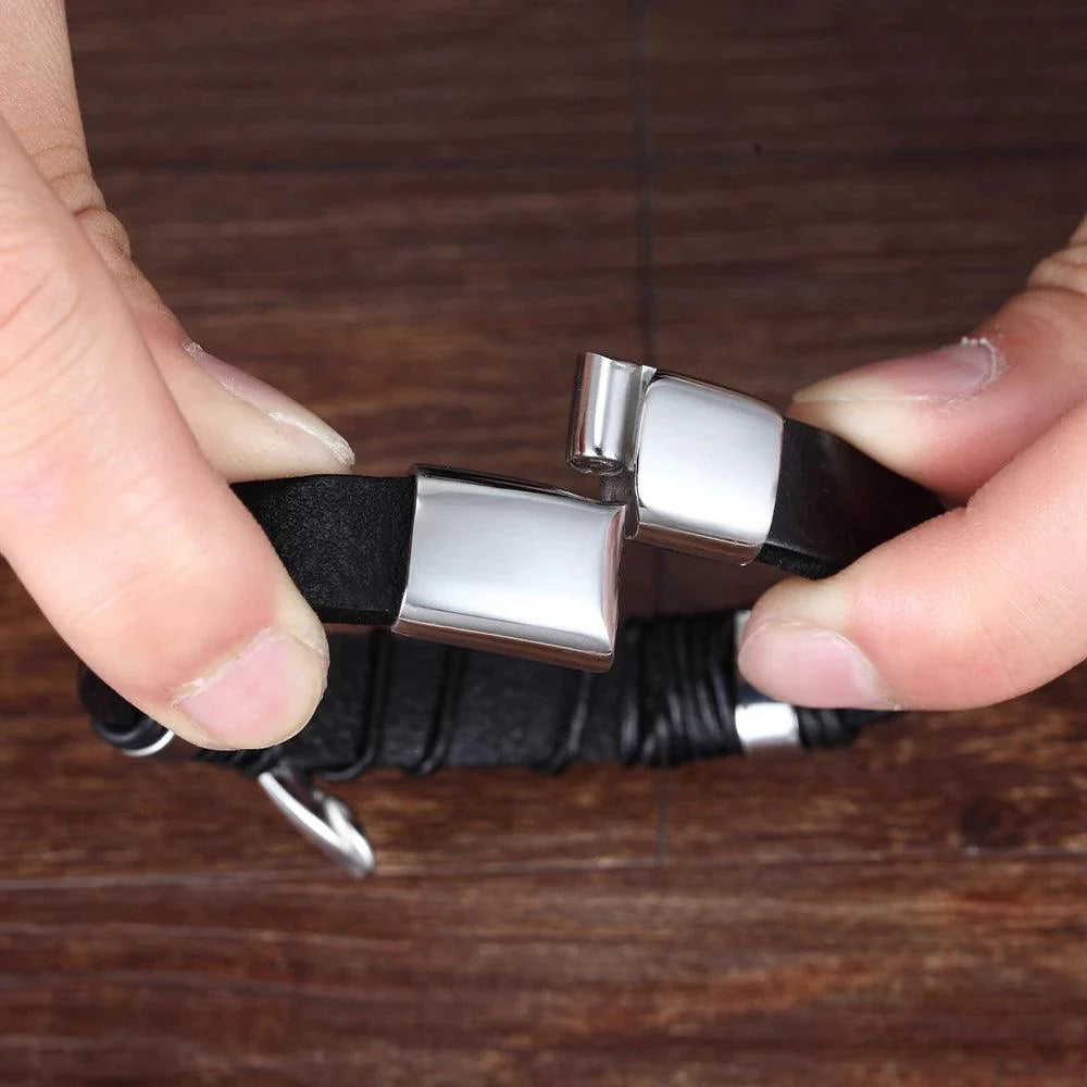 Men's Trendy Leather Bracelet