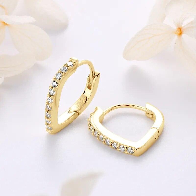 Moissanite Hoop Earrings