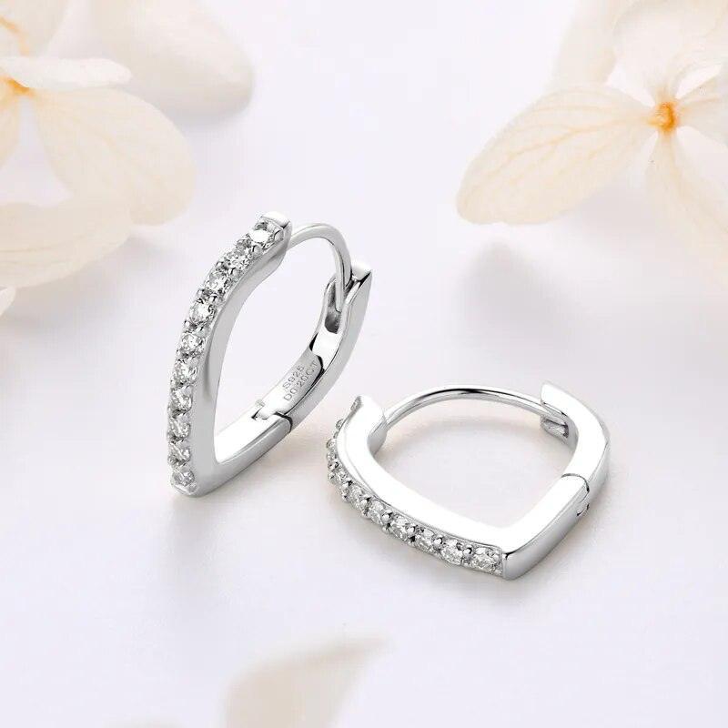 Moissanite Hoop Earrings