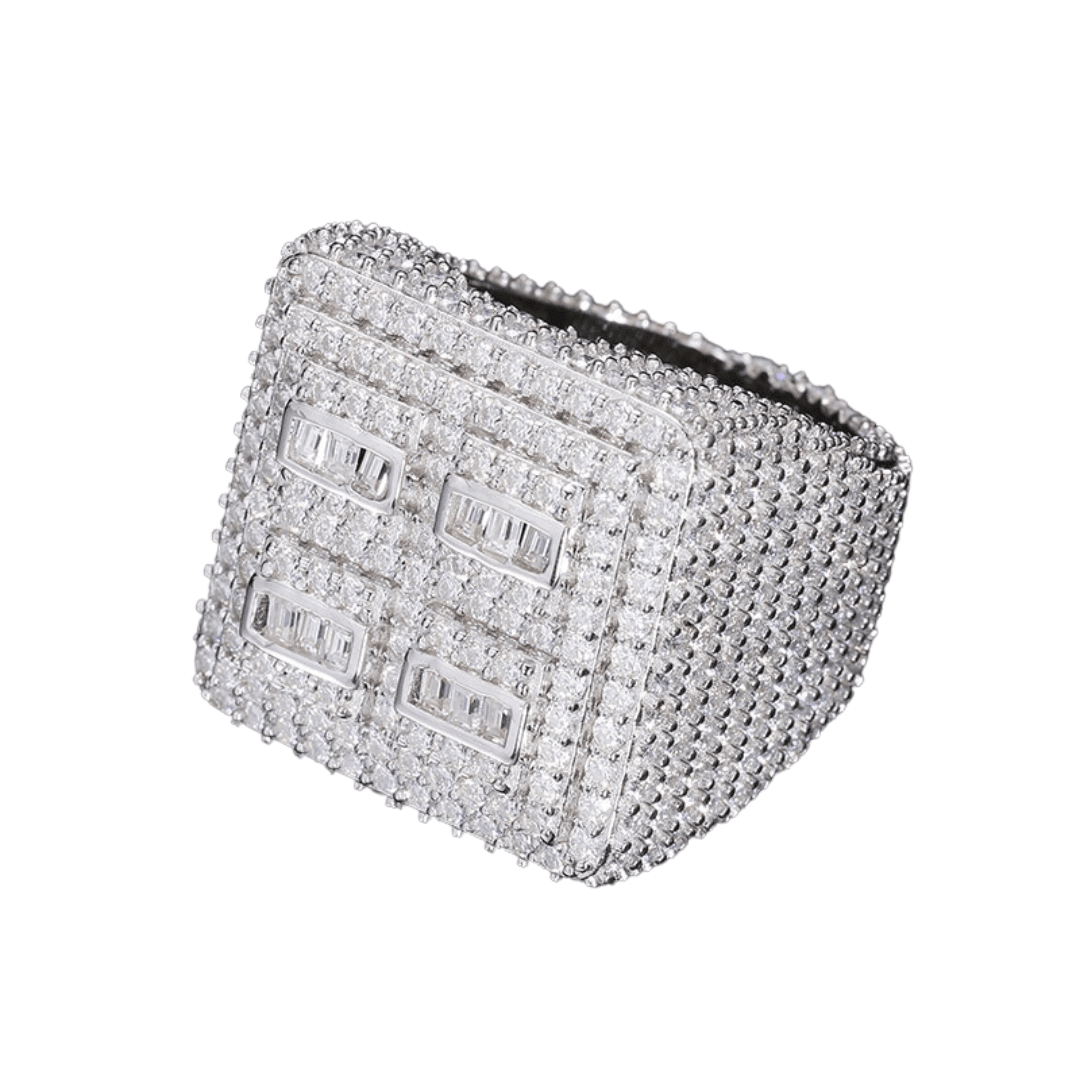 Moissanite Iced Pave Ring