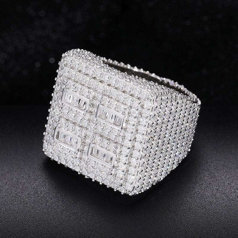 Moissanite Iced Pave Ring