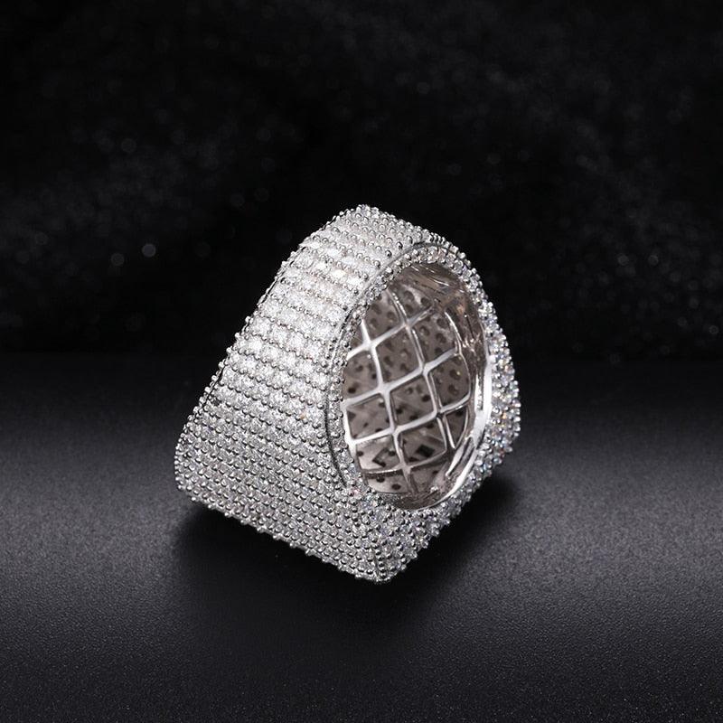 Moissanite Iced Pave Ring