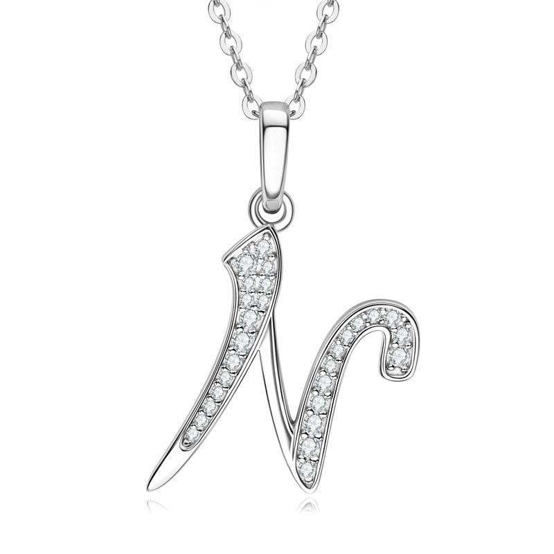 Moissanite Name Necklace A-Z