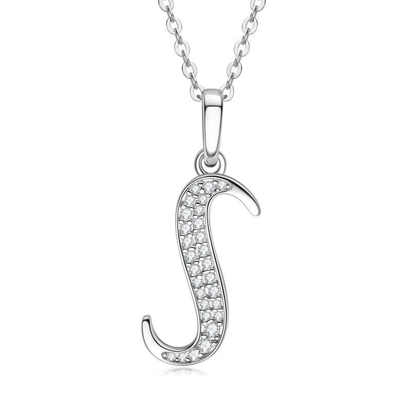 Moissanite Name Necklace A-Z