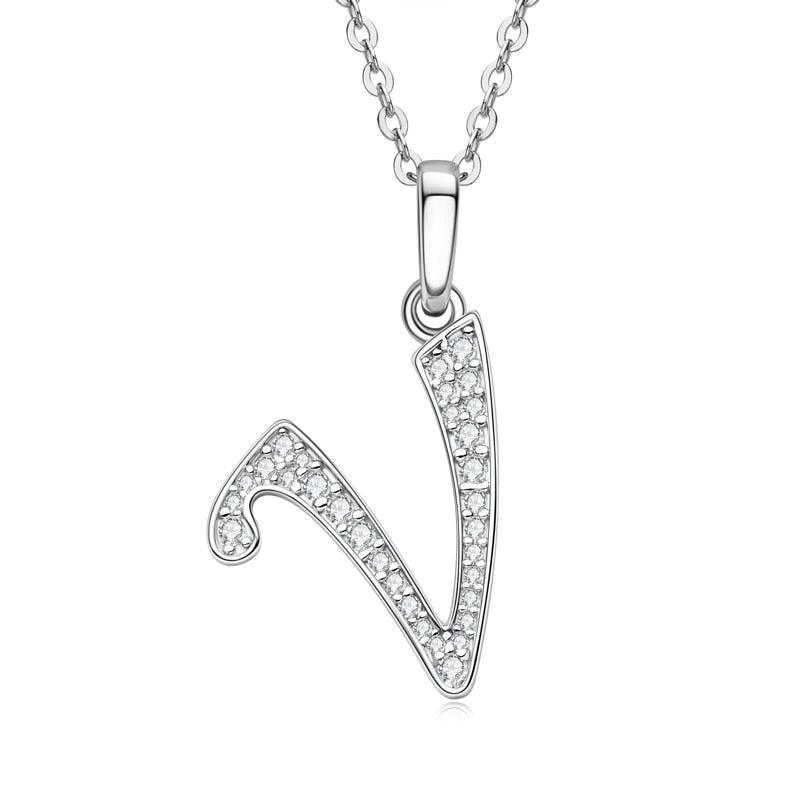 Moissanite Name Necklace A-Z
