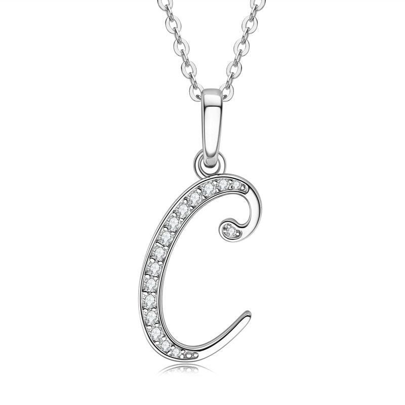 Moissanite Name Necklace A-Z