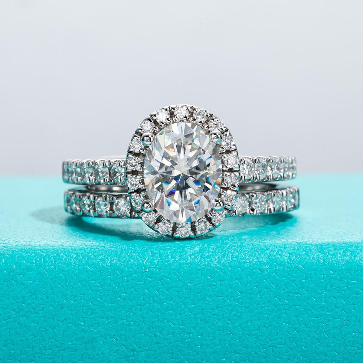 Oval Cut Bridal Ring Set