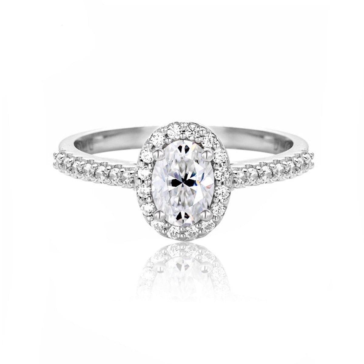 Oval Cut Halo Ring