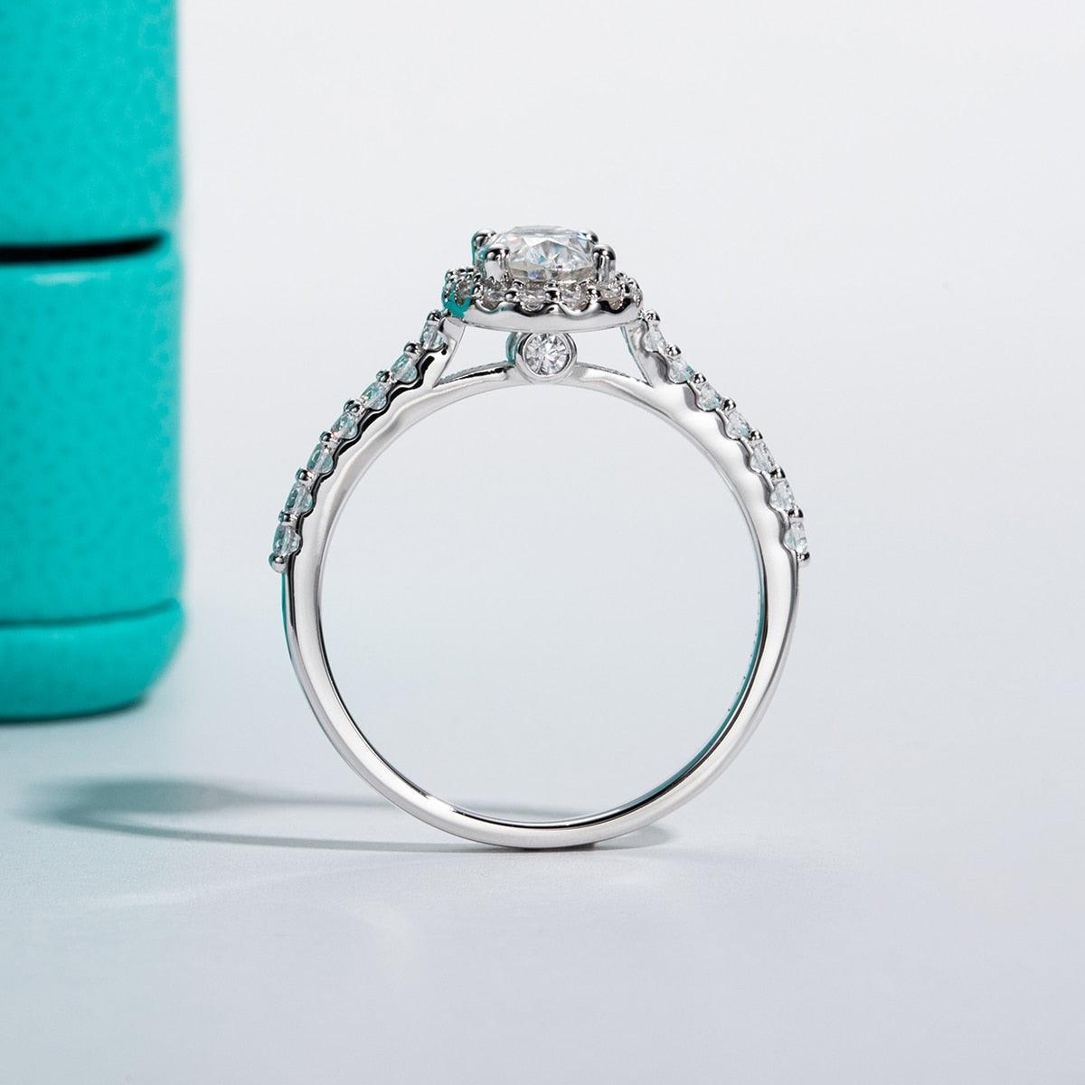 Oval Cut Halo Ring