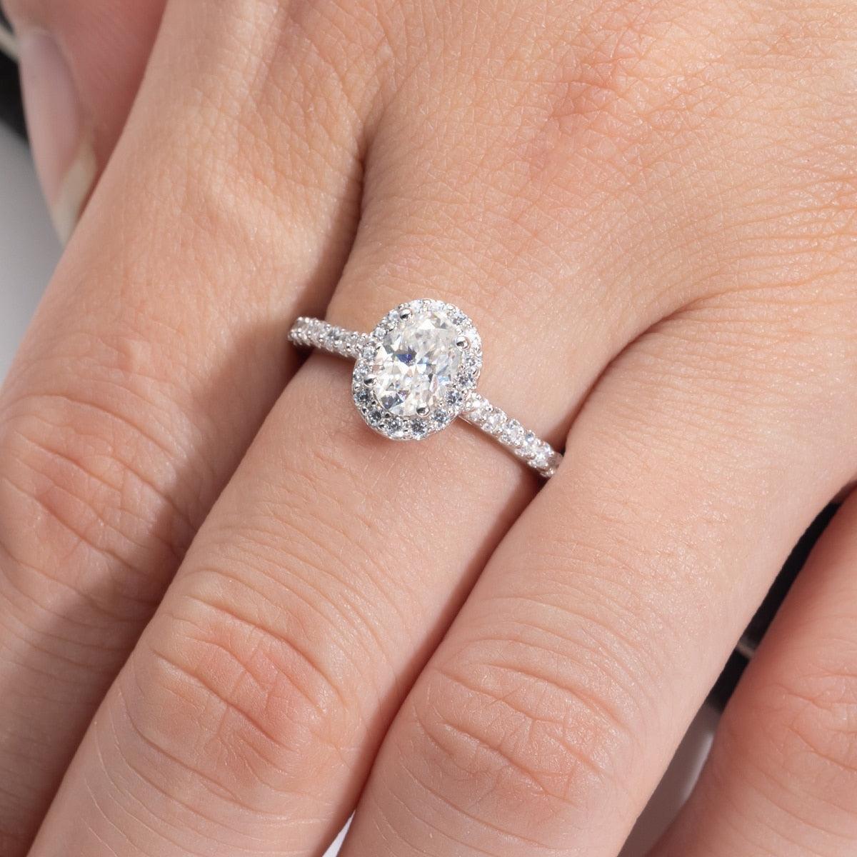 Oval Cut Halo Ring