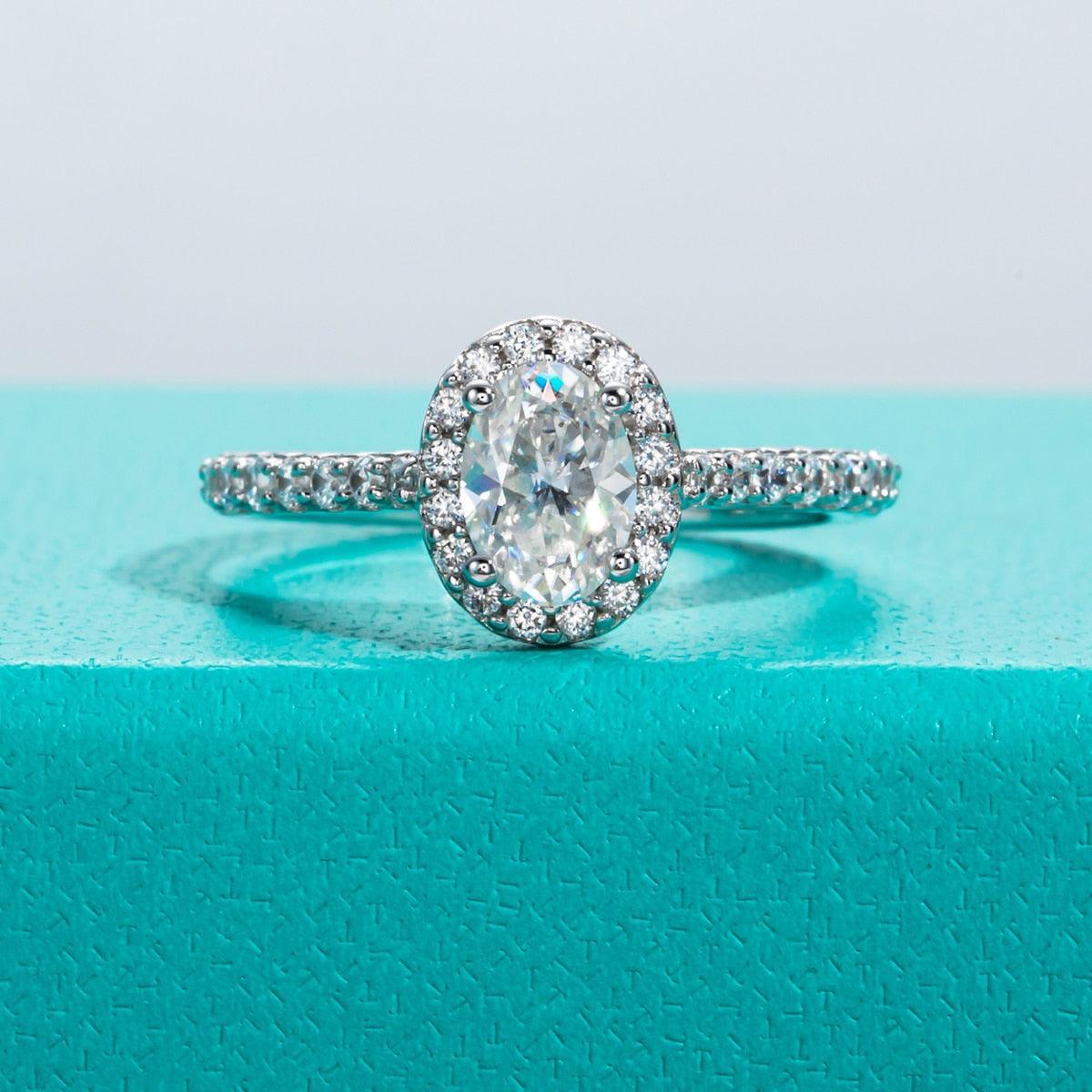 Oval Cut Halo Ring